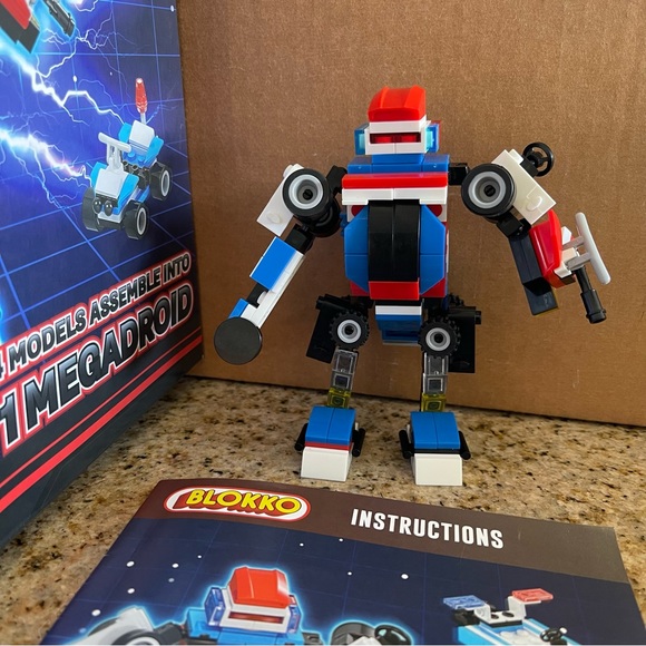 Blokko Police 5-In-1 Morphdroids~150 Piece Building Block Set Compatible W/Legos - Picture 5 of 7